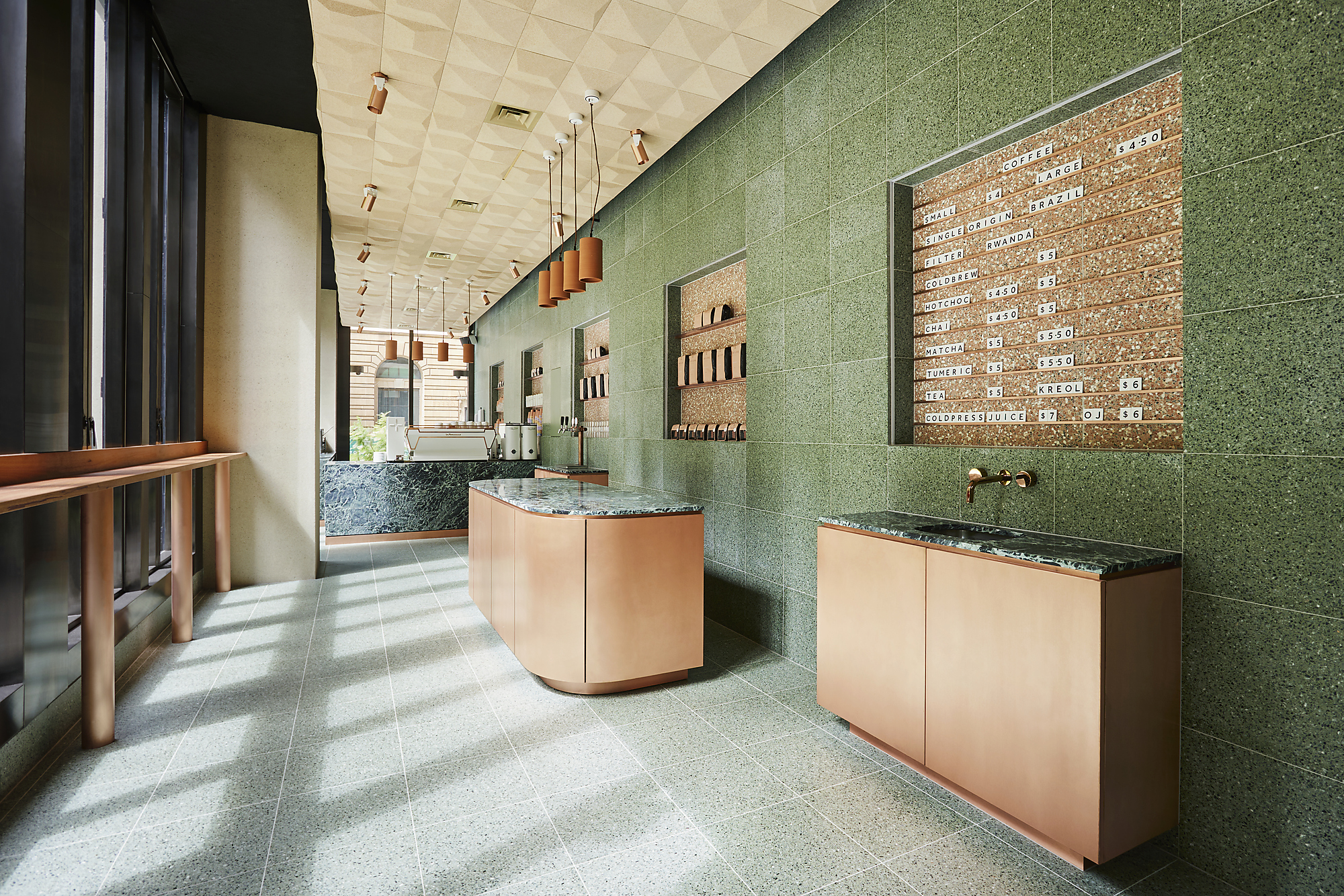Interior photograph of First Love Coffee by Rebecca Newman